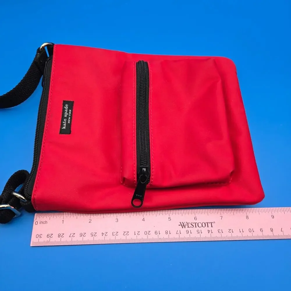 Kate Spade Thomas Anniversary Red Nylon Crossbody Bag Adjustable Strap